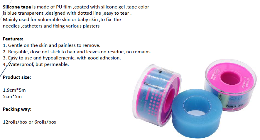 Medical silicone tape