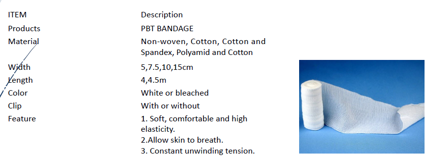 PBT bandage